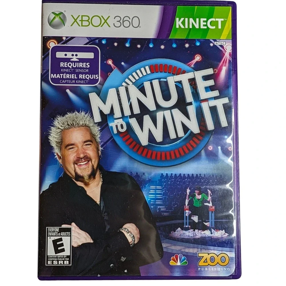 Minute to Win It Xbox 360 Kinect Guy Fieri Game Show Zoo Publishing